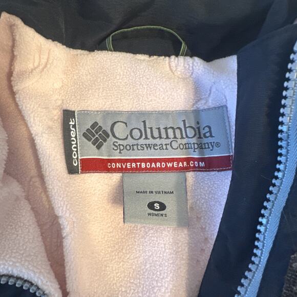 Columbia Convert Snowboard Jacket Women's Small BlackFull Zip Hooded - Picture 2 of 7